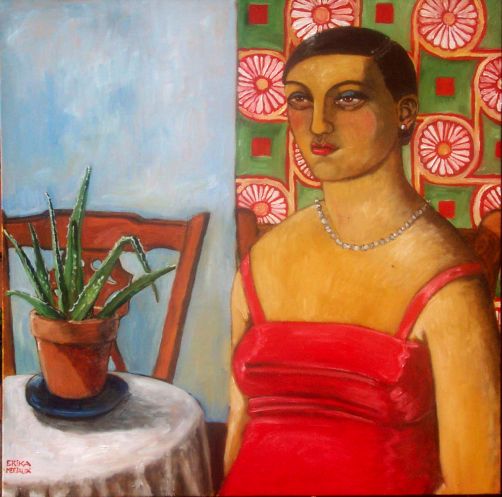 dreamer in a red dress